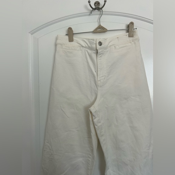 Madewell Emmett Wide Leg White Cream Wide-Leg Pants size 26 - Picture 3 of 9